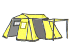 ロッジ型テント